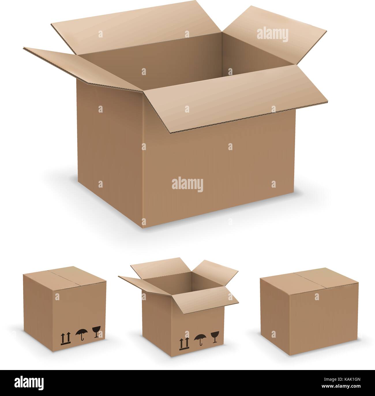 Vector box set Illustration de Vecteur