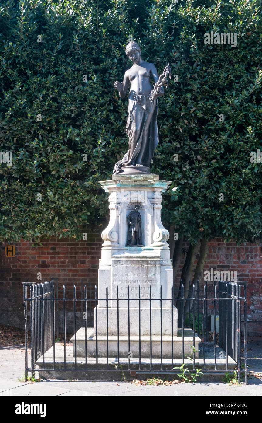 Mémorial à Christopher Marlowe à Canterbury Banque D'Images