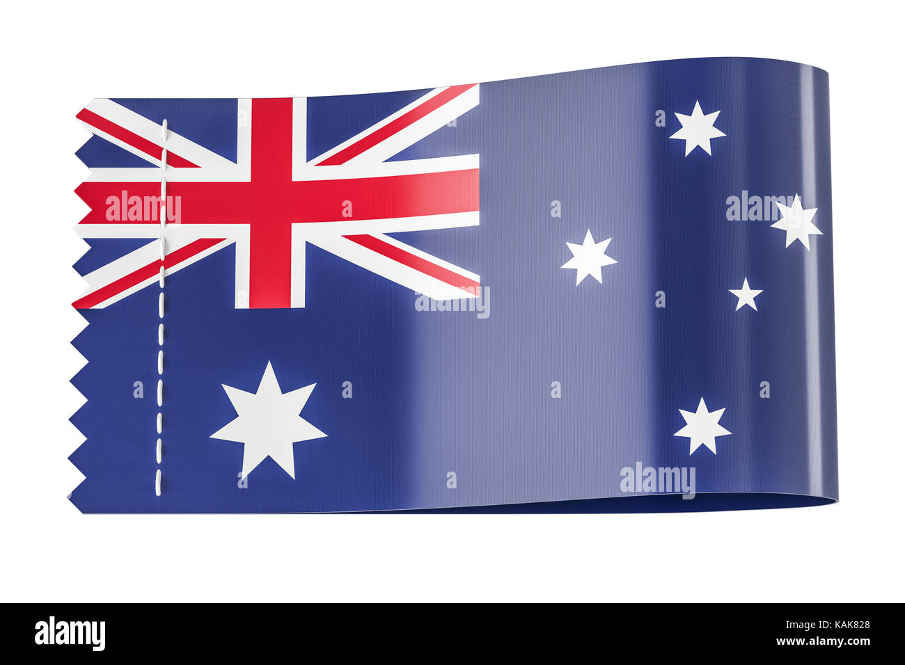 Tag vêtements, étiquette avec le drapeau de l'Australie. Le rendu 3D isolé sur fond noir Banque D'Images