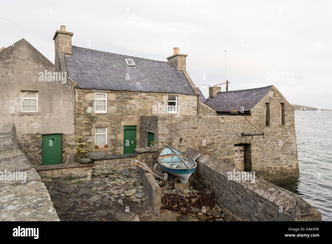 Le lodberries - ancienne lodberrie traditionnels du secteur riverain de Lerwick trading house, Lerwick, Shetland, Scotland, UK Banque D'Images