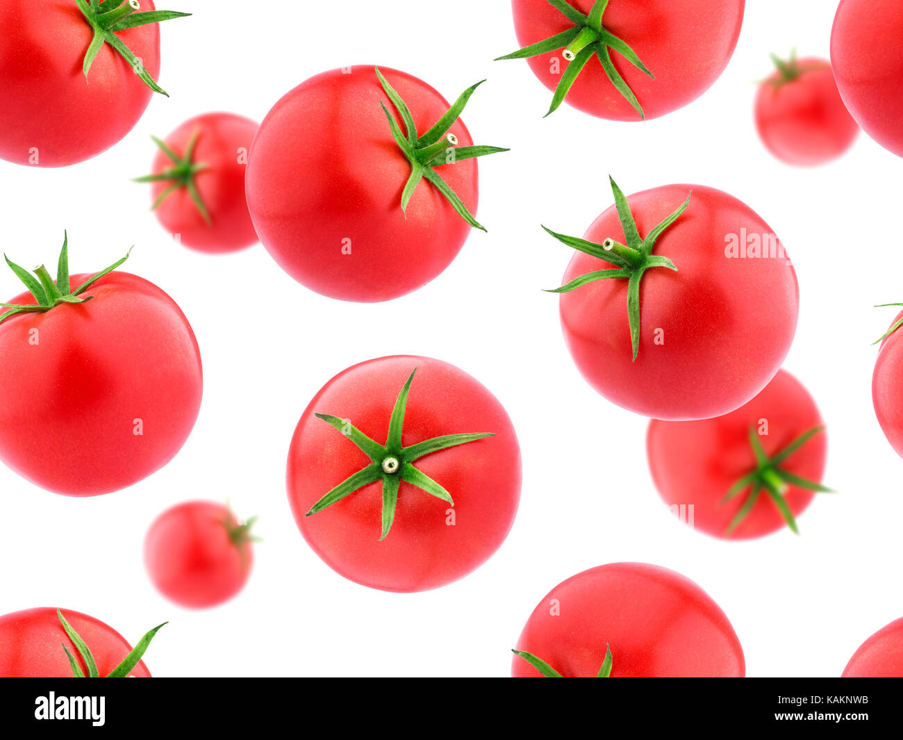 Modèle transparent avec des tomates Banque D'Images