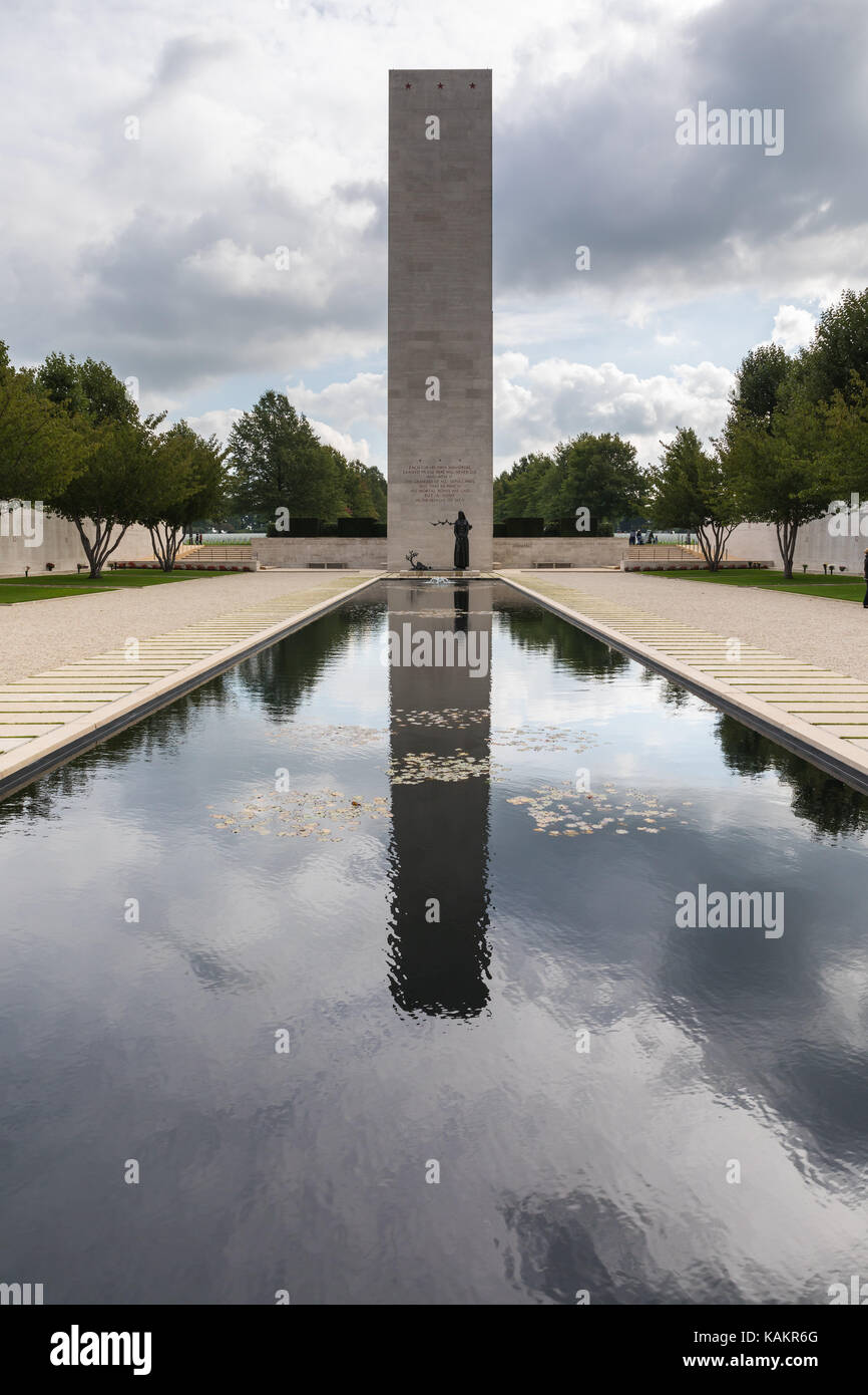 La deuxième guerre mondiale, Pays-Bas american cemetery and memorial (en néerlandais : amerikaanse begraafplaats margraten) est un cimetière militaire qui se trouve dans le village o Banque D'Images