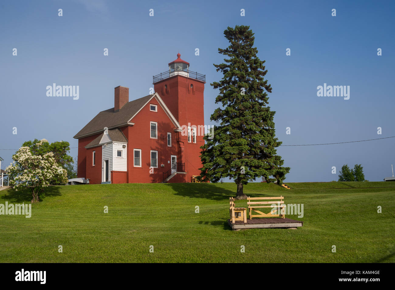 Les deux ports light est le plus ancien phare dans l'État américain du Minnesota. Banque D'Images