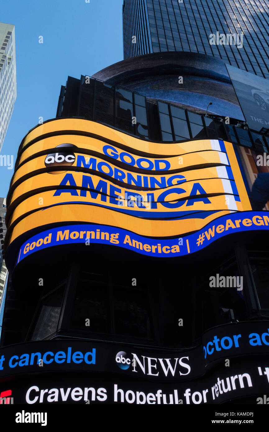 ABC TV Studio, Times Square, New York, États-Unis Banque D'Images