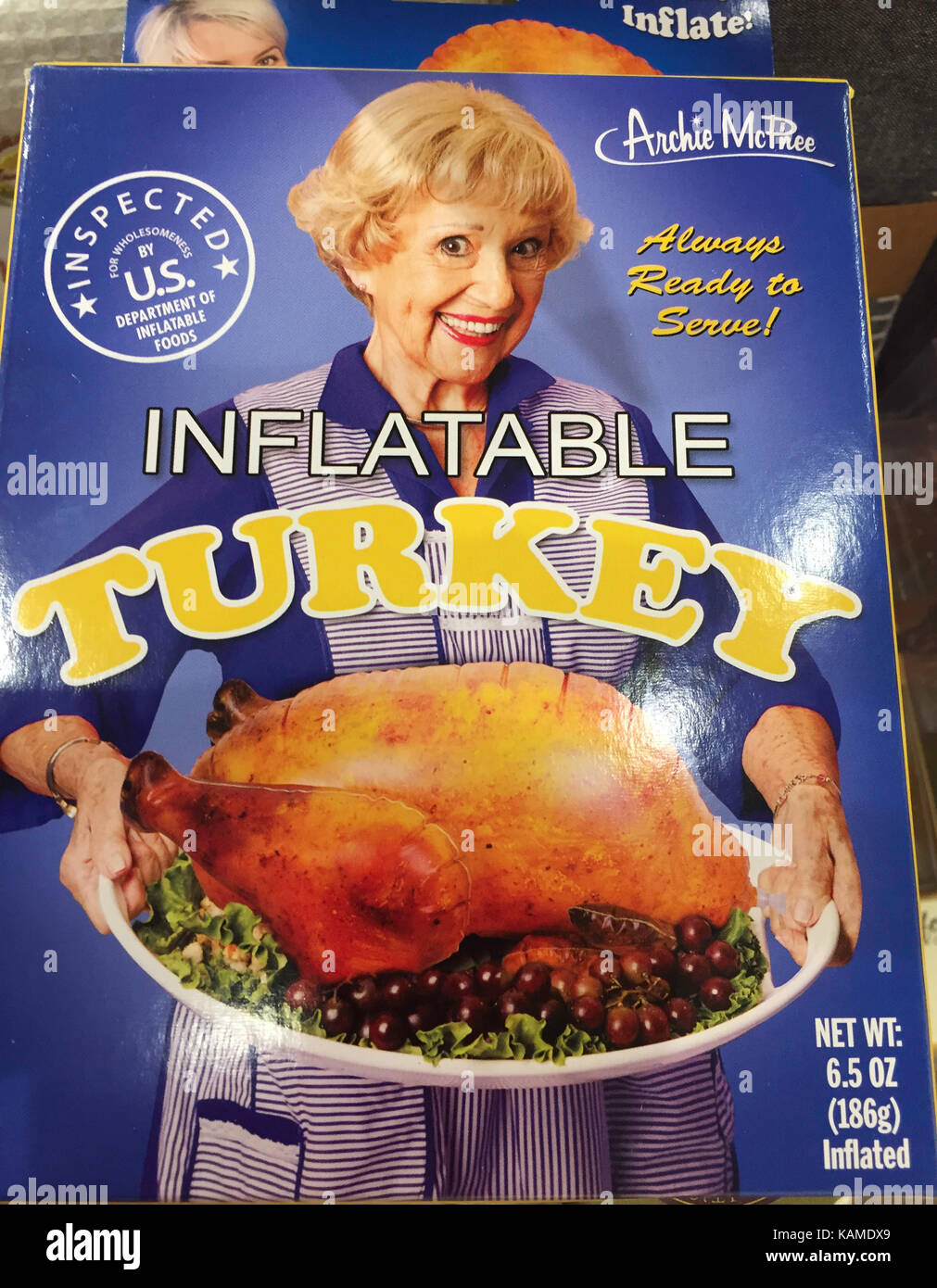 La Turquie gonflable boîte cadeau humoristique, NYC, usa Photo Stock - Alamy