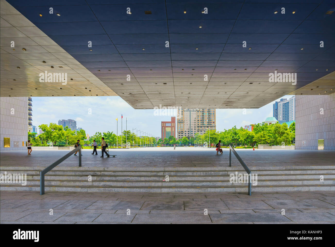 Taichung, Taiwan - le 18 juillet : c'est l'architecture contemporaine de la nouvelle taichung city hall de l'immeuble qui est situé dans le quartier financier o Banque D'Images