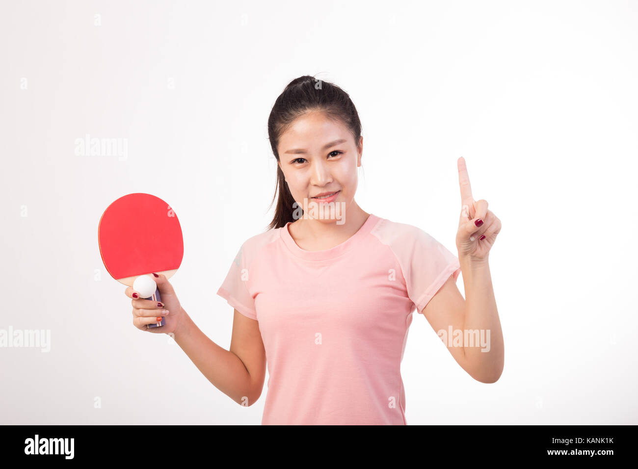 Joueur de tennis de table asiatique Banque D'Images
