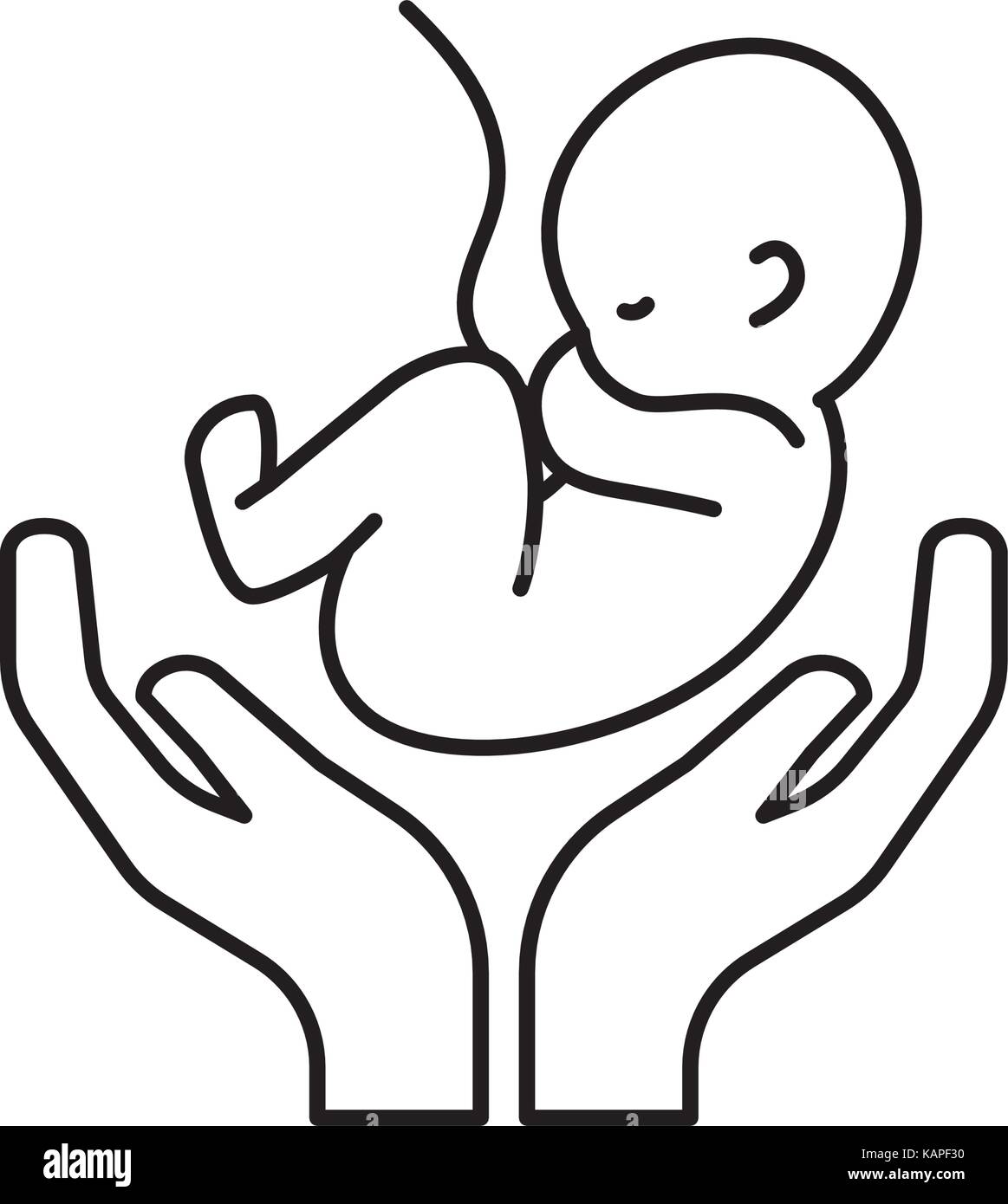 Bebe Ligne Cordon Ombilical Et Nouvelle Vie Image Vectorielle Stock Alamy