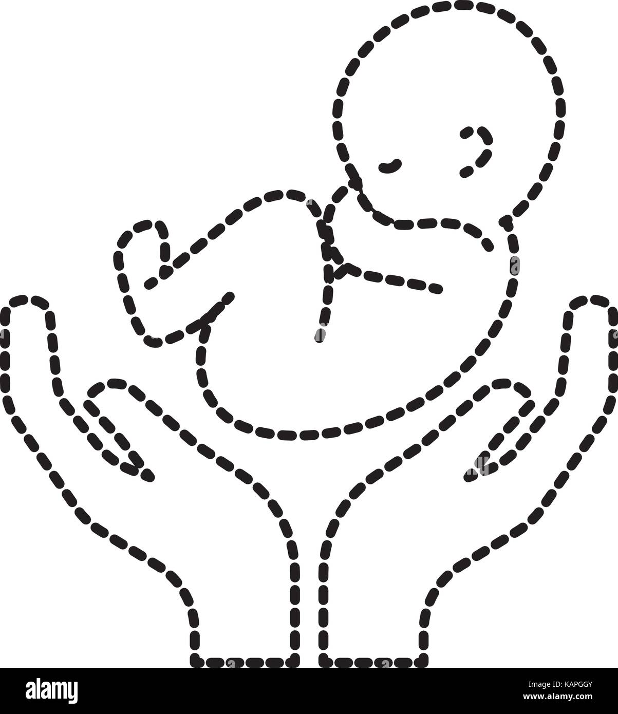 Cordon Ombilical Bebe Forme Pointillee Et Nouvelle Vie Image Vectorielle Stock Alamy
