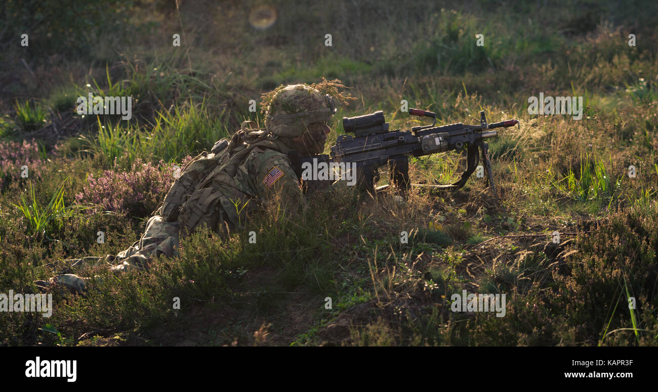 Présence accrue de l'OTAN l'avant du groupe de combat des soldats de la Pologne Banque D'Images