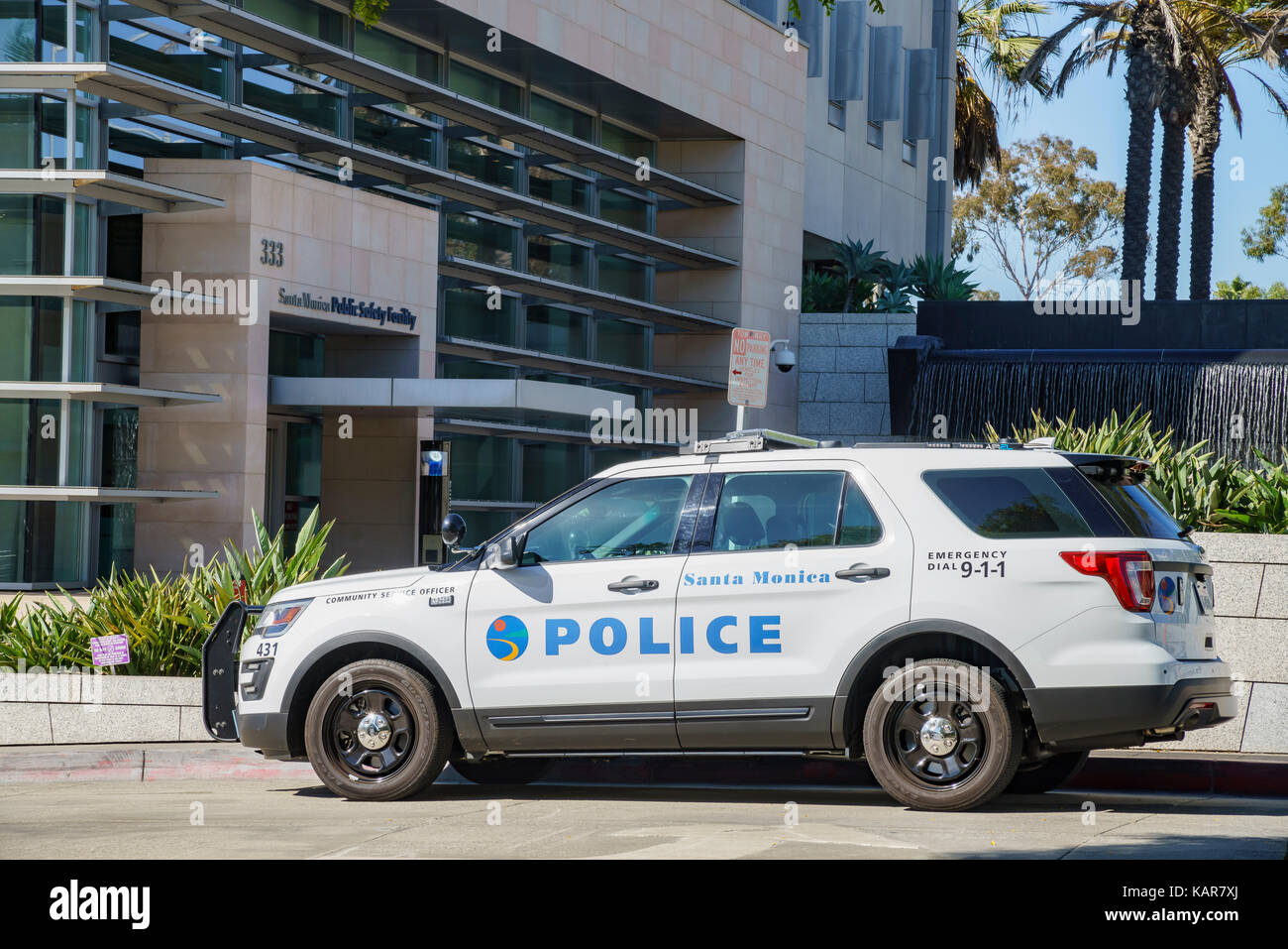 Santa Monica, jun 21 : voiture de police et de sécurité publique le 21 juin 2017 à Santa Monica, Los Angeles County, California, UNITED STATES Banque D'Images