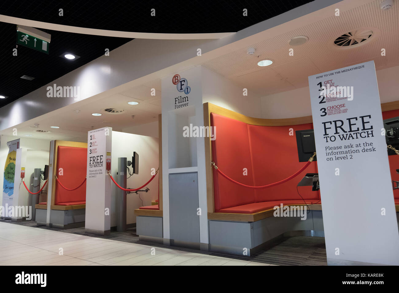 BFI Film cabines de la Bibliothèque de Birmingham Banque D'Images