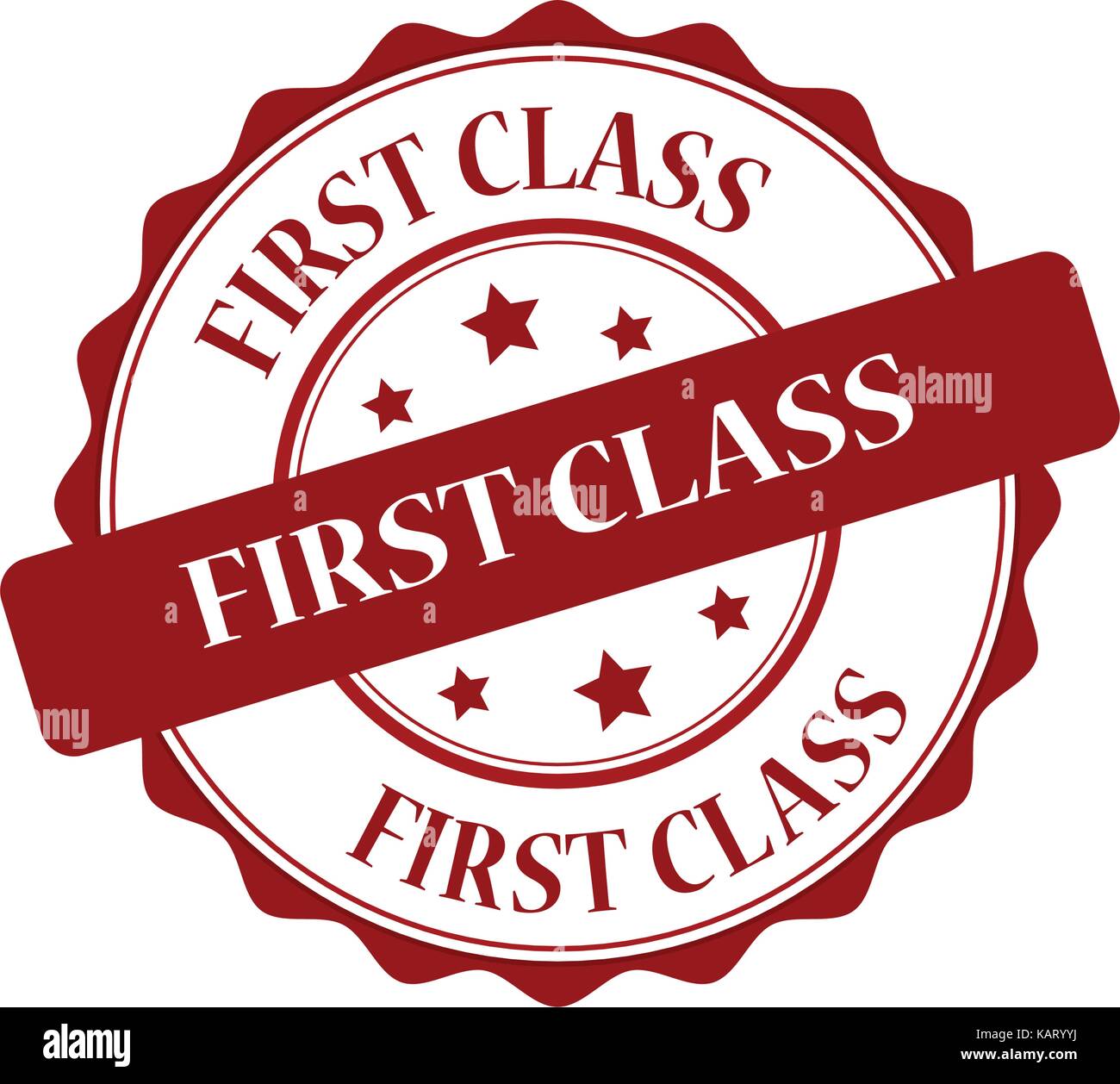 Timbre rouge de première classe illustration Illustration de Vecteur