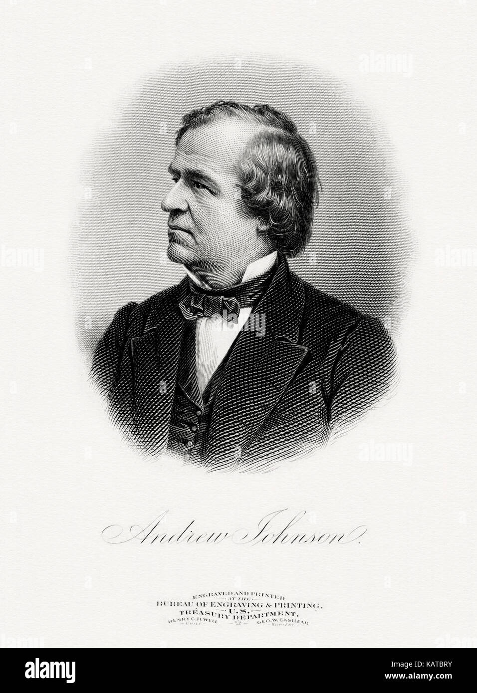 Andrew JOHNSON (1808-1875) 17ème Président des États-Unis vers 1860 Banque D'Images