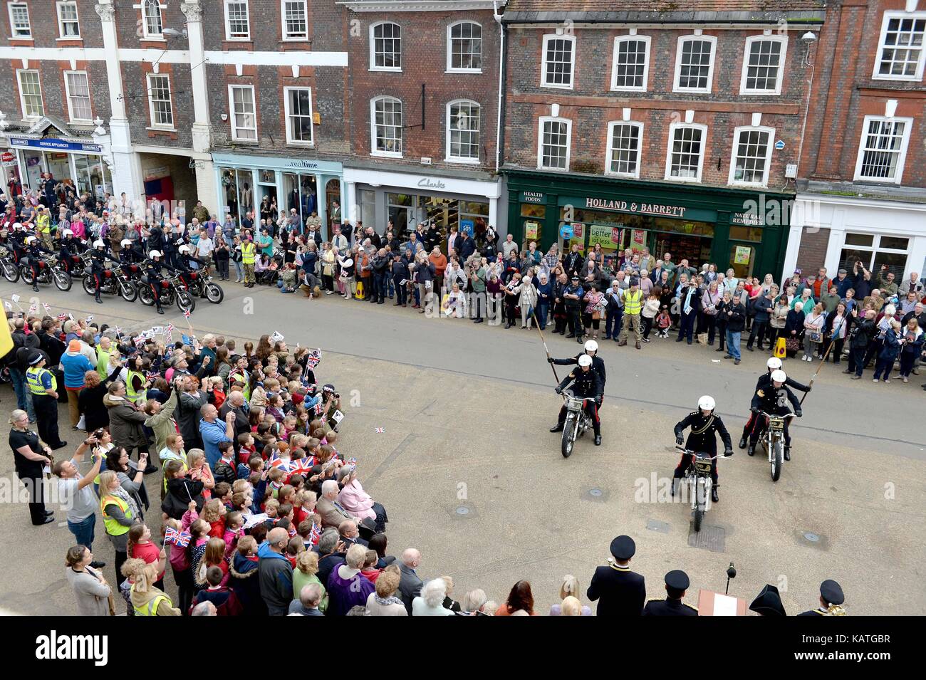 Blandford, dorset, UK. 27 sep, 2017. Signaux royale à travers des casques blancs Crédit : blandford finnbarr webster/Alamy live news Banque D'Images