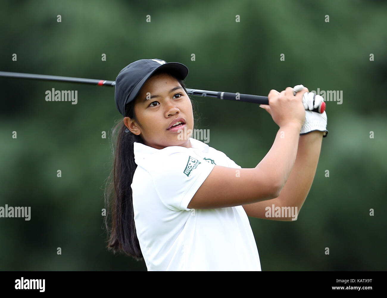 Le 25 septembre 2017. Jasmine Cabajar participe à la NCAA 2017 Rose City Invitational Golf Tournament tenue à Langdon, fermes ou Aurora. Larry C. Lawson/CSM Banque D'Images