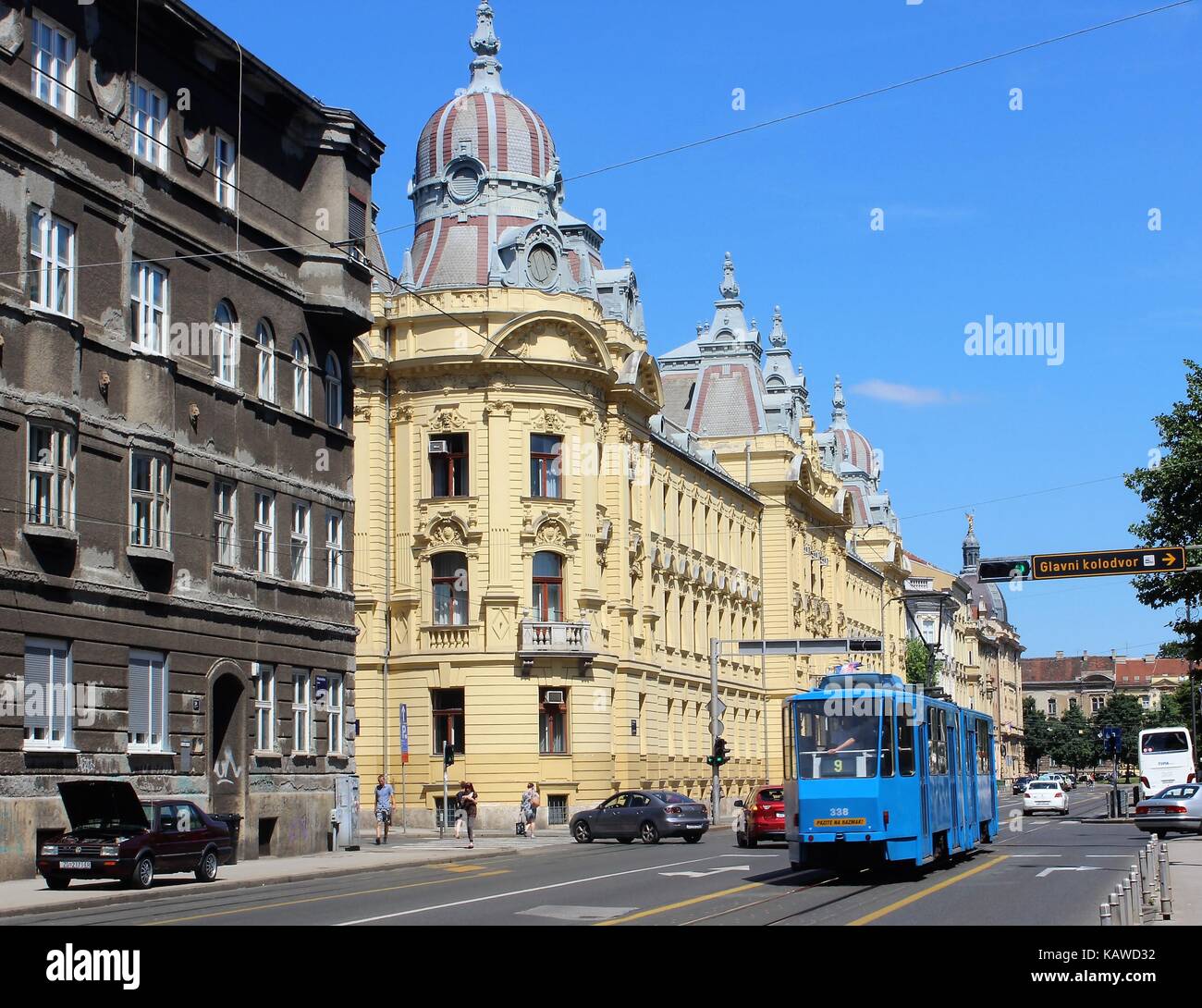 Rues de Zagreb, Croatie Banque D'Images