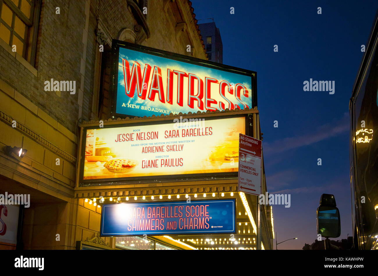 Serveuse, le musical de Broadway au Brooks Atkinson Theatre à New York City Banque D'Images