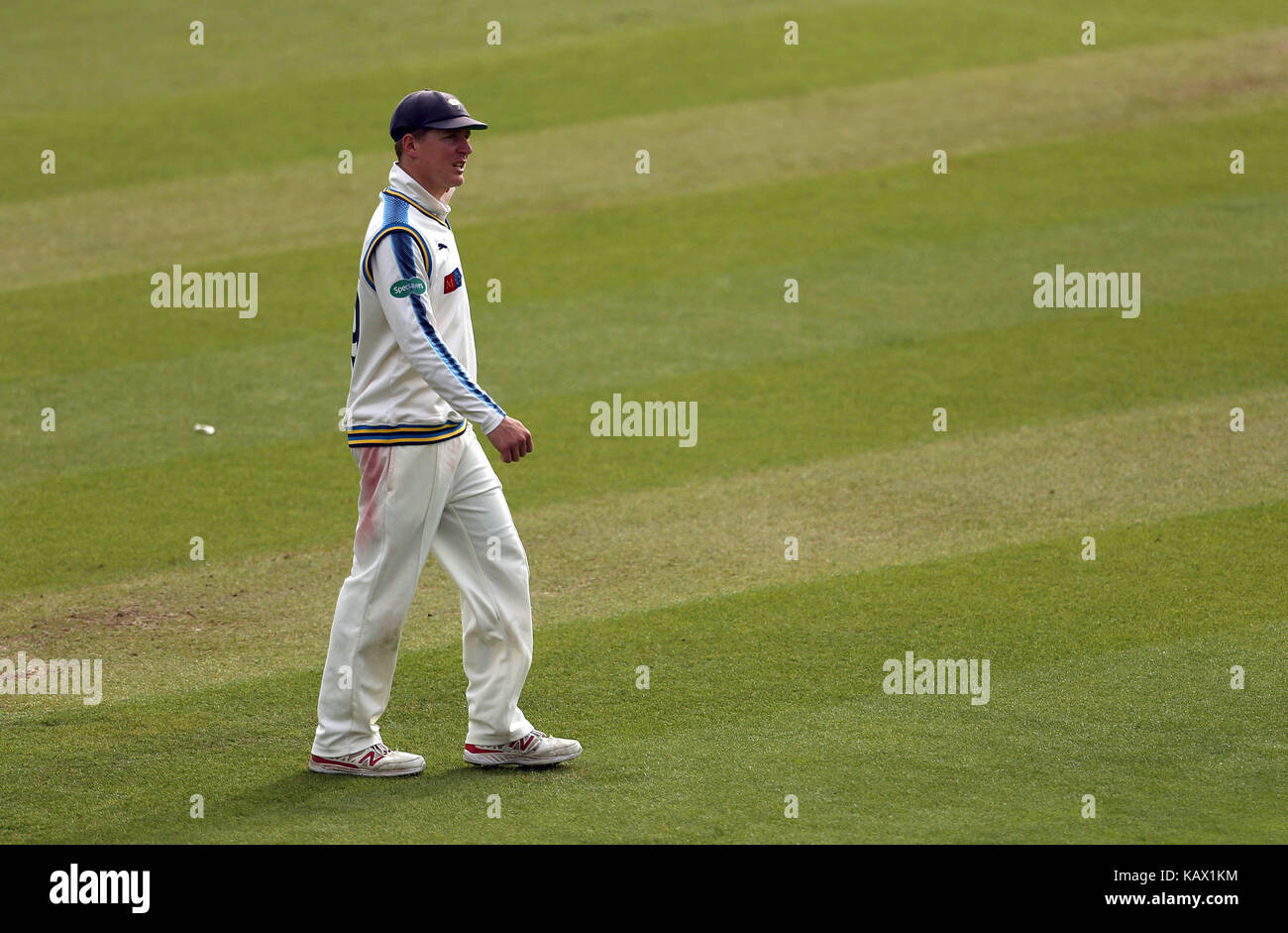 Yorkshire's gary ballance au cours de la troisième journée du championnat division specsavers county, un match à l'cloudfm county ground, à Chelmsford. Banque D'Images