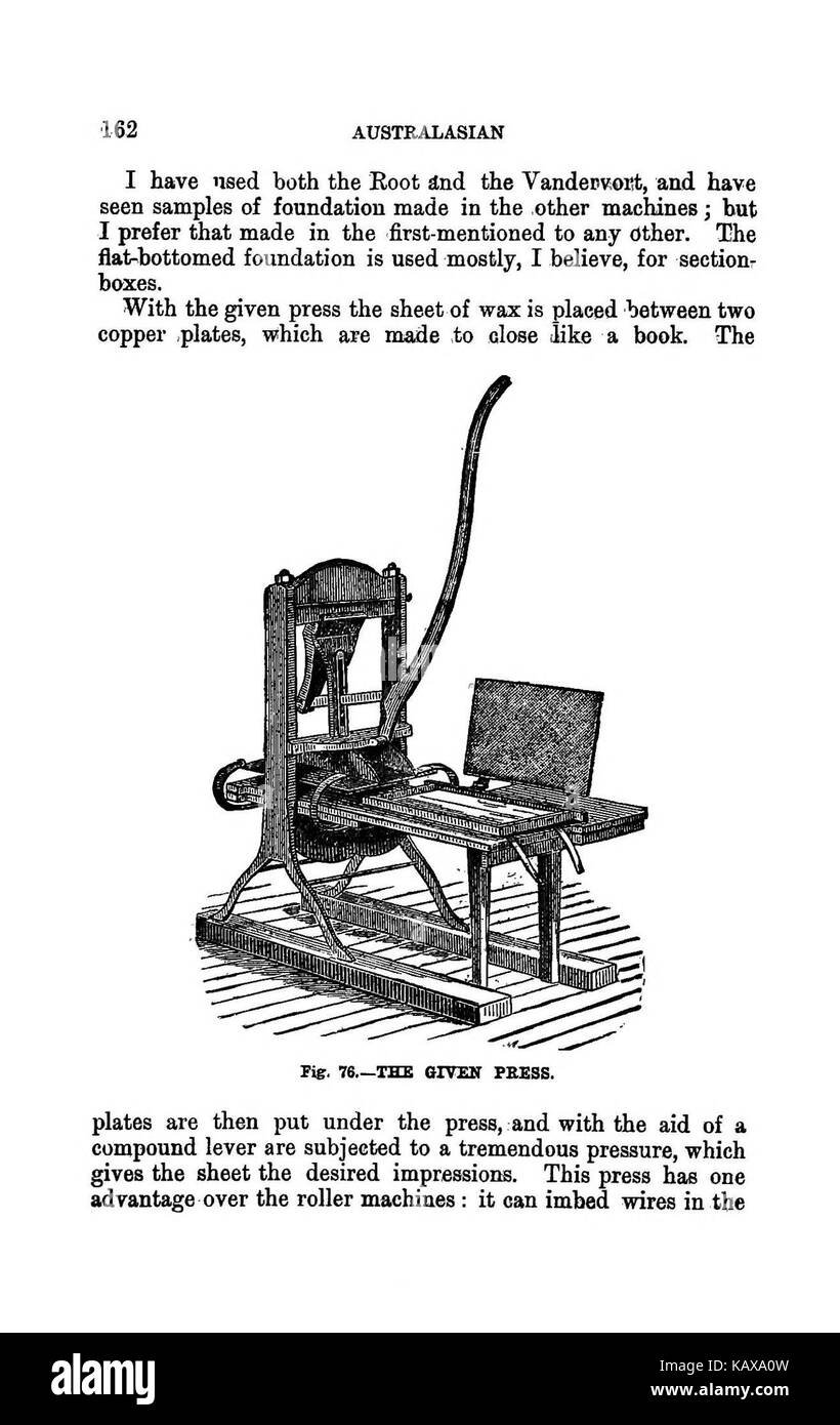 L'Australasian illustré manuel d'abeilles et l'apiculture moderne guide complet de la culture dans l'hémisphère sud BHL38562843 Banque D'Images