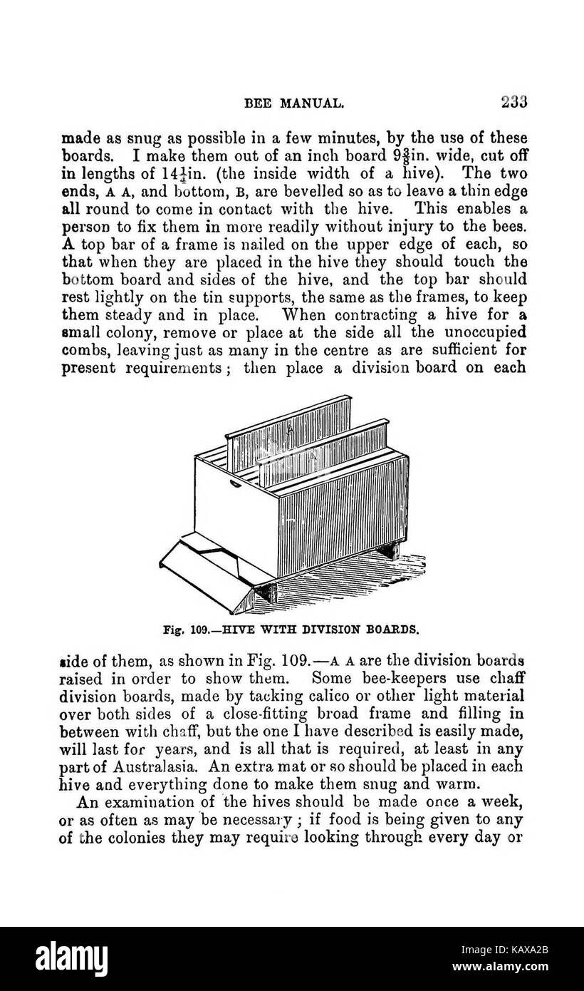 L'Australasian illustré manuel d'abeilles et l'apiculture moderne guide complet de la culture dans l'hémisphère sud BHL38562914 Banque D'Images