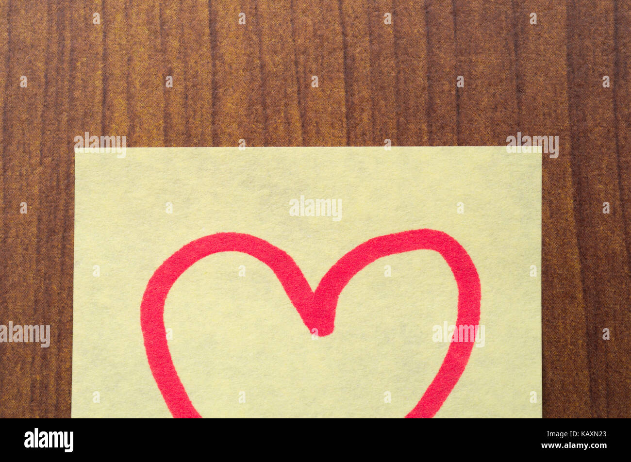 D'un coeur sur le poster Banque D'Images