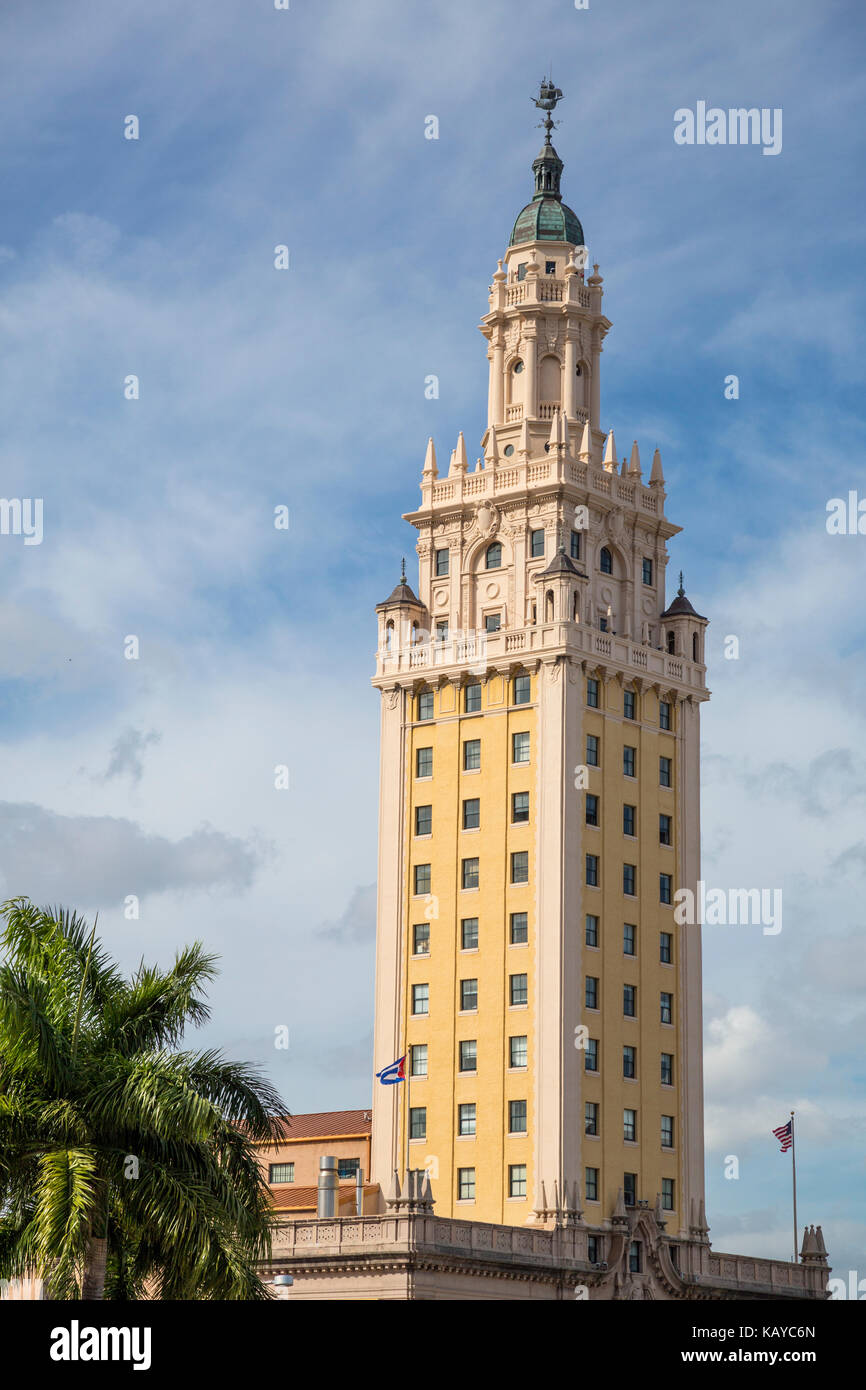 Miami, en Floride. La tour de la liberté, le peuple cubain 'Ellis Island." Banque D'Images