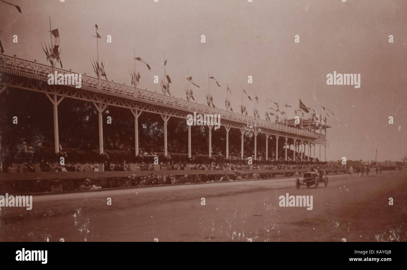 Tribunes du circuit de Dieppe, pour le Grand Prix de l'A.C.F. 1908 Banque D'Images