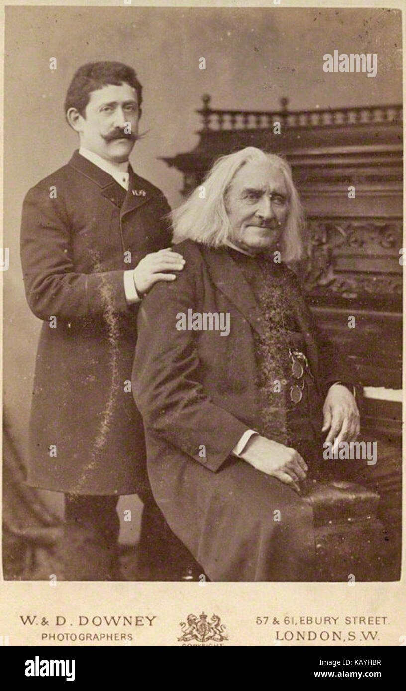 W. et D. Downey Portrait de F. Liszt et L.E. 1886 Bach Banque D'Images