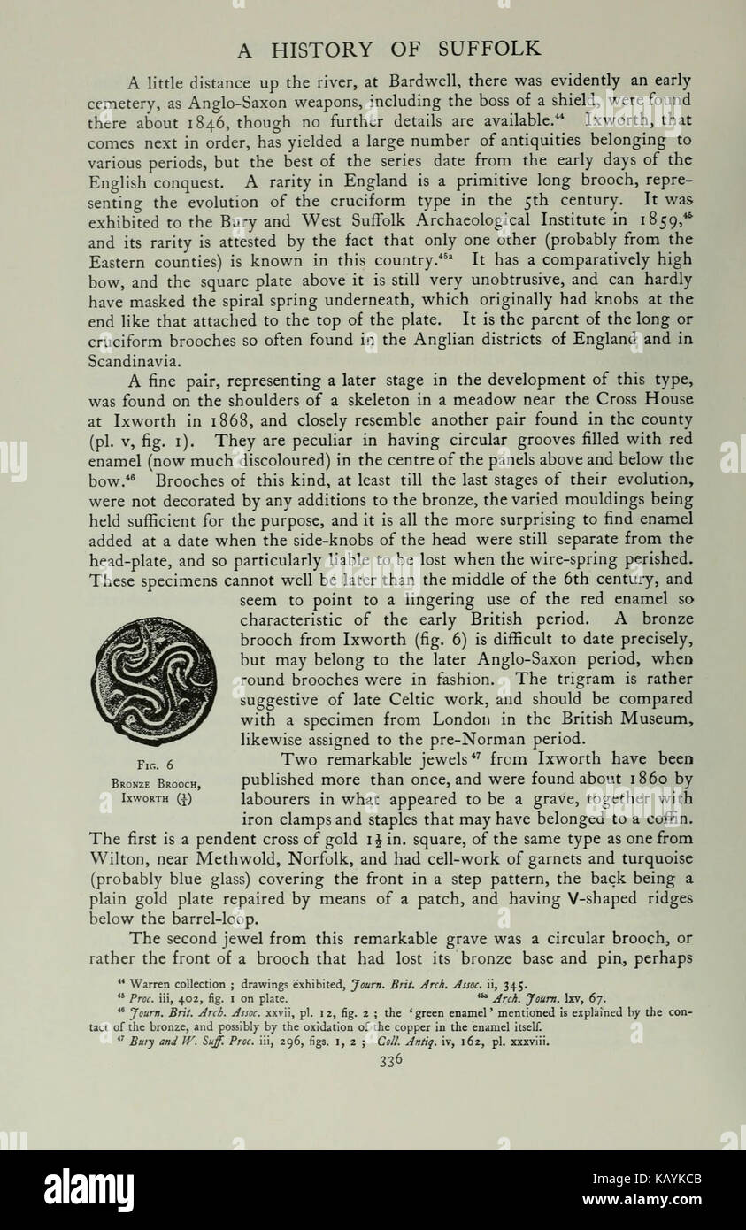 L'histoire de Victoria du comté de Suffolk (page 336) BHL17113223 Banque D'Images
