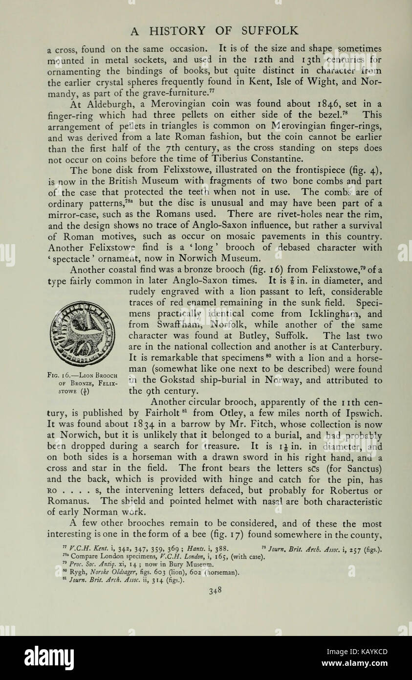 L'histoire de Victoria du comté de Suffolk (page 348) BHL17113239 Banque D'Images