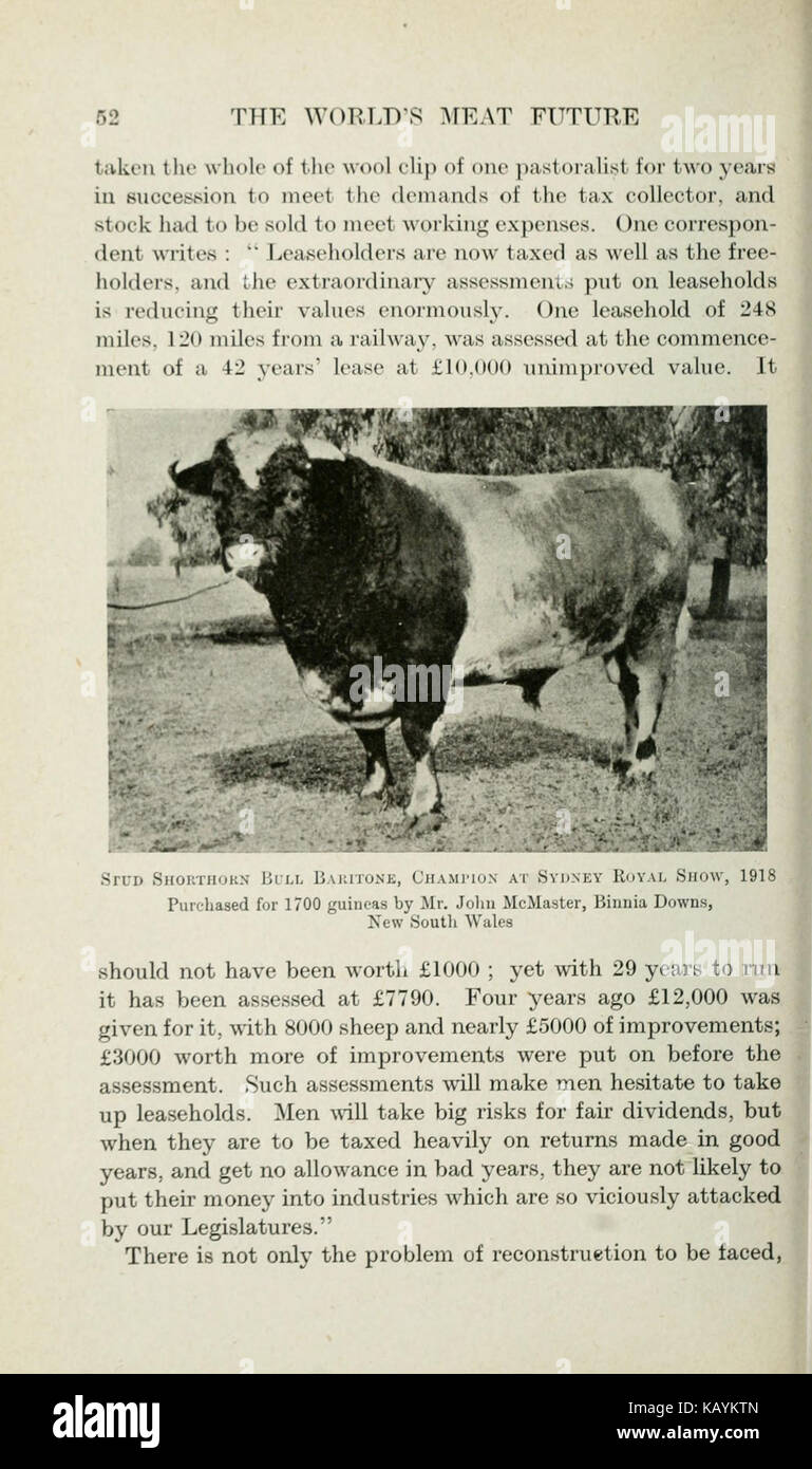 L'avenir de la viande du monde (page 52) BHL24123335 Banque D'Images