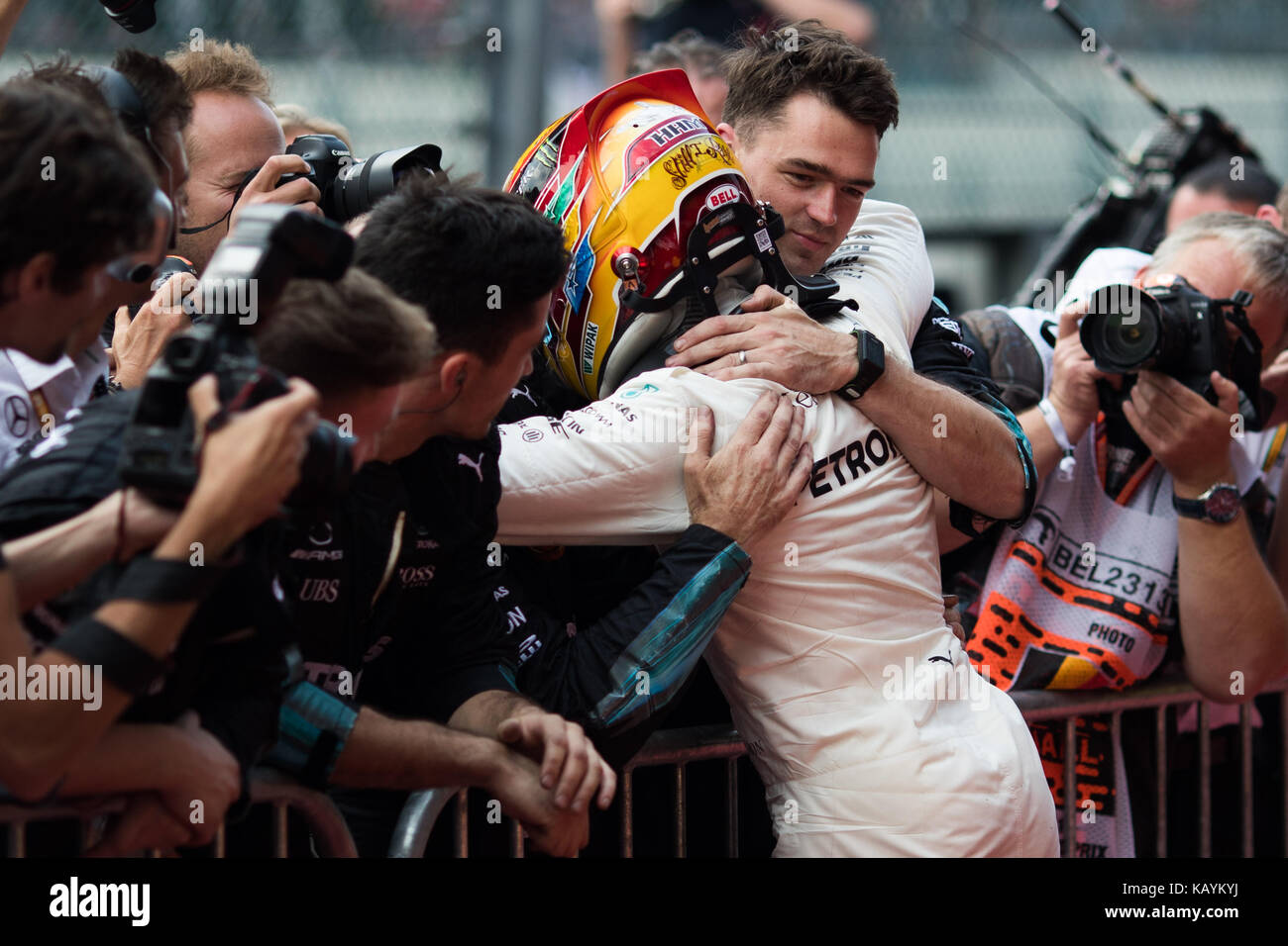 Belgian grand prix de Formule 1 - jour de la course comprend : Lewis Hamilton où : Stavelot, ardennes, Belgique Quand : 27 aug 2017 atp/wenn.com Crédit : Banque D'Images