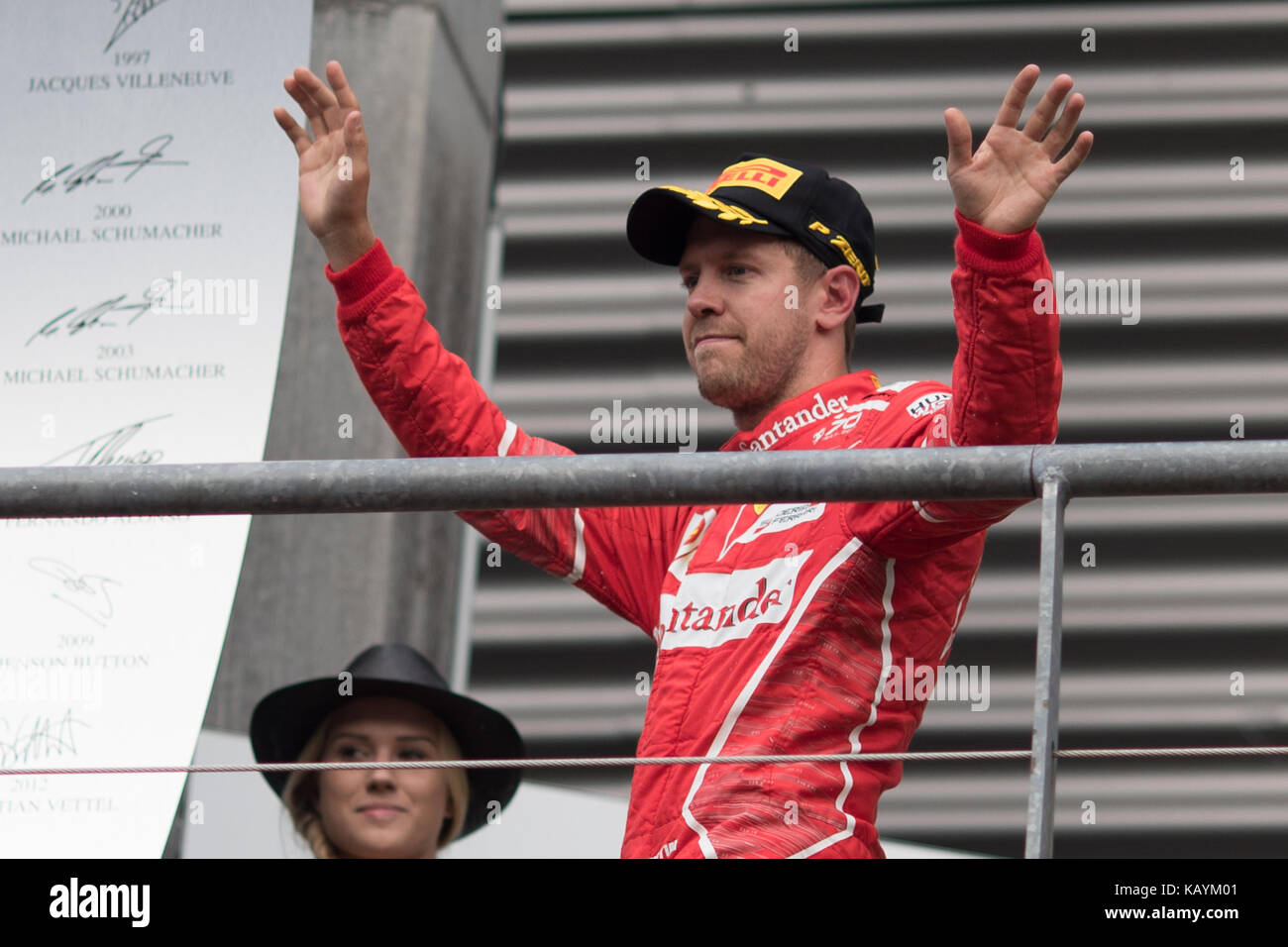 Grand Prix de formule 1 de Belgique - Journée de la course avec : Sebastian VETTEL où : Stavelot, Ardennes, Belgique quand : 27 août 2017 crédit : ATP/WENN.com Banque D'Images