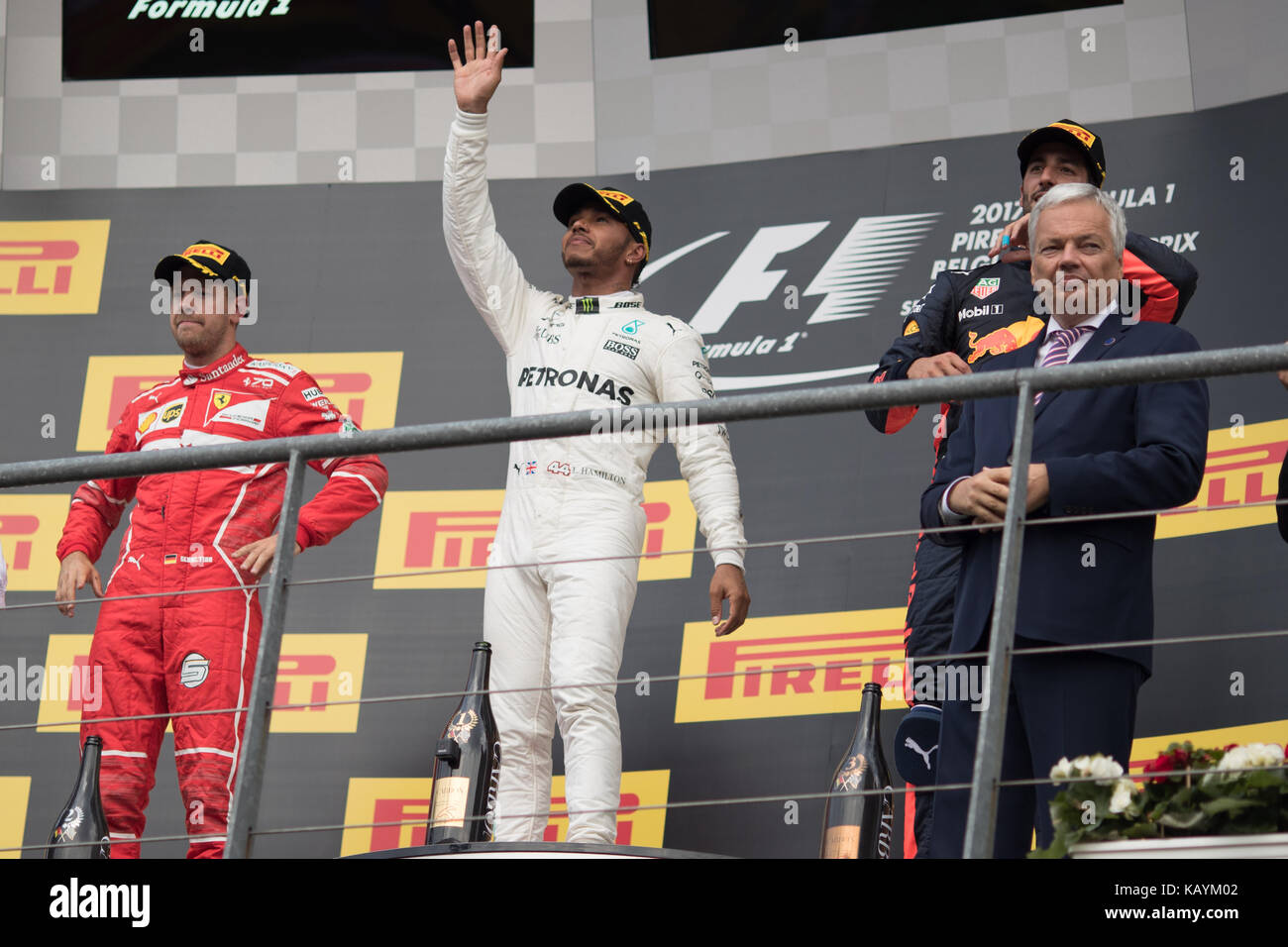 Belgian grand prix de Formule 1 - jour de la course comprend : Lewis Hamilton où : Stavelot, ardennes, Belgique Quand : 27 aug 2017 atp/wenn.com Crédit : Banque D'Images