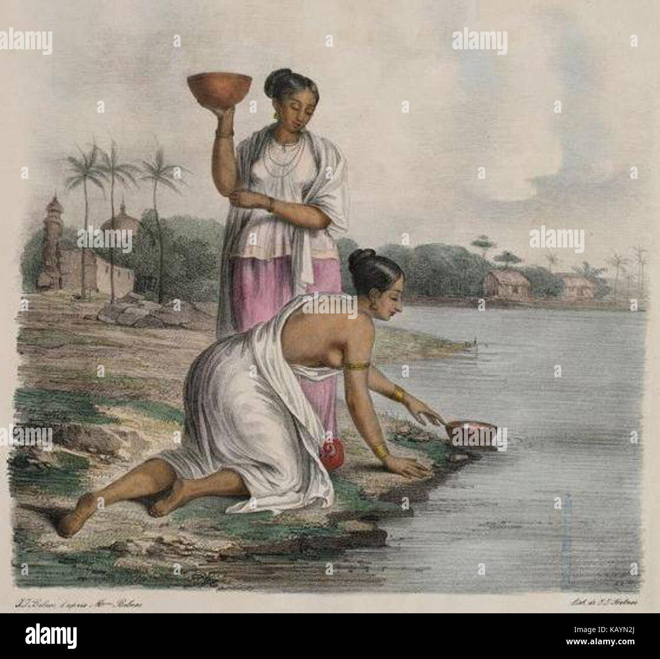 Vingt quatre assiettes par S. C. Belnos 005 Banque D'Images