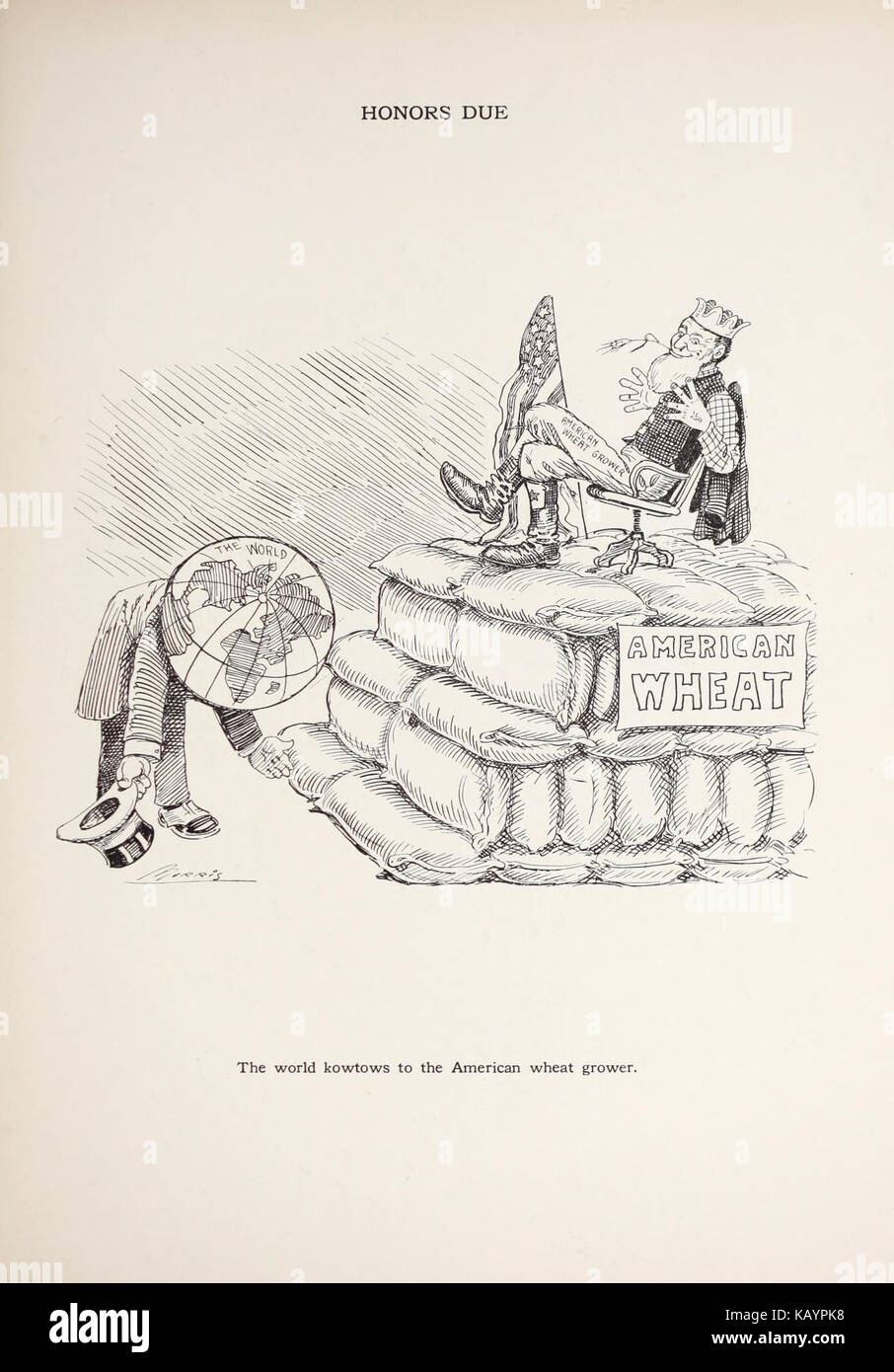 Une série de caricatures créées par W.C. Morris, publiées dans The Spokesman Review, réfléchissant sur des thèmes politiques ou sociaux avec une approche humoristique. Banque D'Images