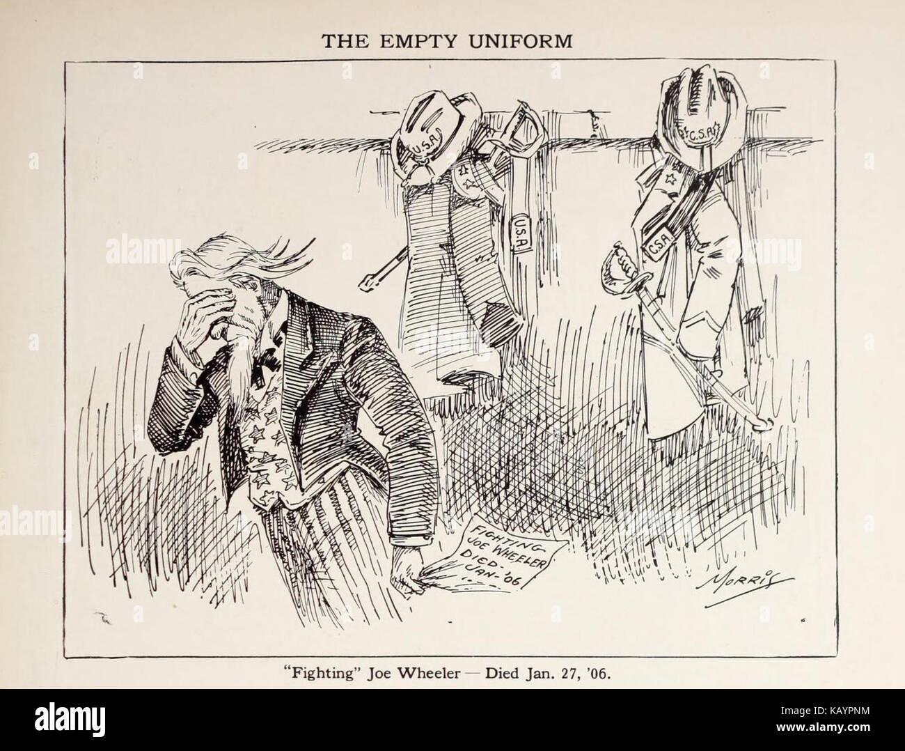 Les caricatures de W. C. Morris Spokesman Review reflètent des questions politiques et sociales à travers des illustrations humoristiques. Les caricatures ont été publiées dans la Spokesman Review et capturent le climat culturel de l'époque. Banque D'Images