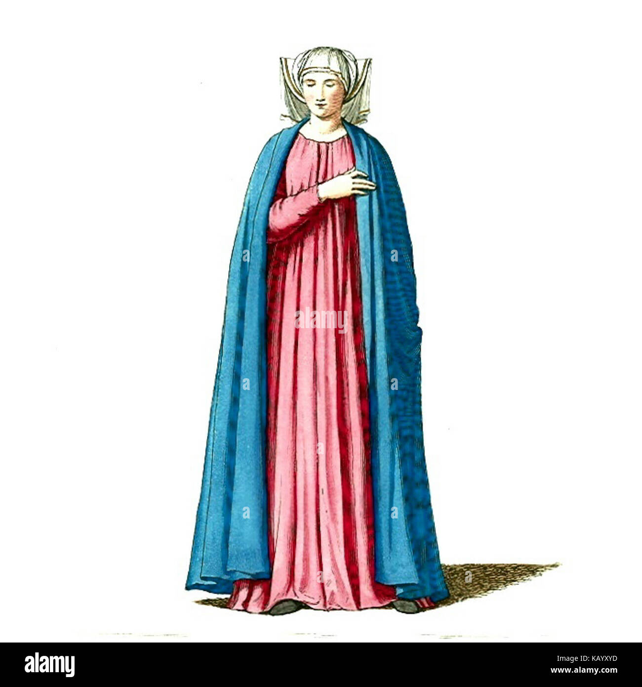 Femme en costume ou robe médiévale (14) Banque D'Images