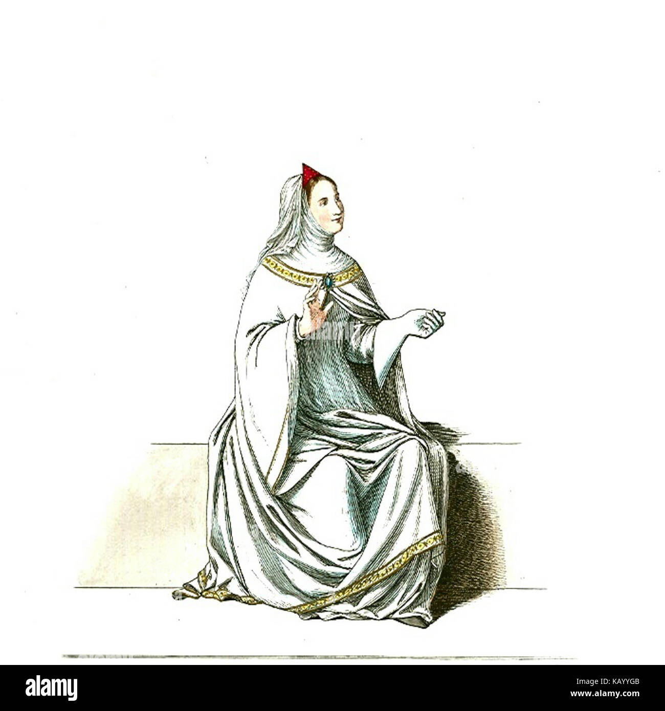 Femme en Robe Médiévale ou Costume (5) Banque D'Images