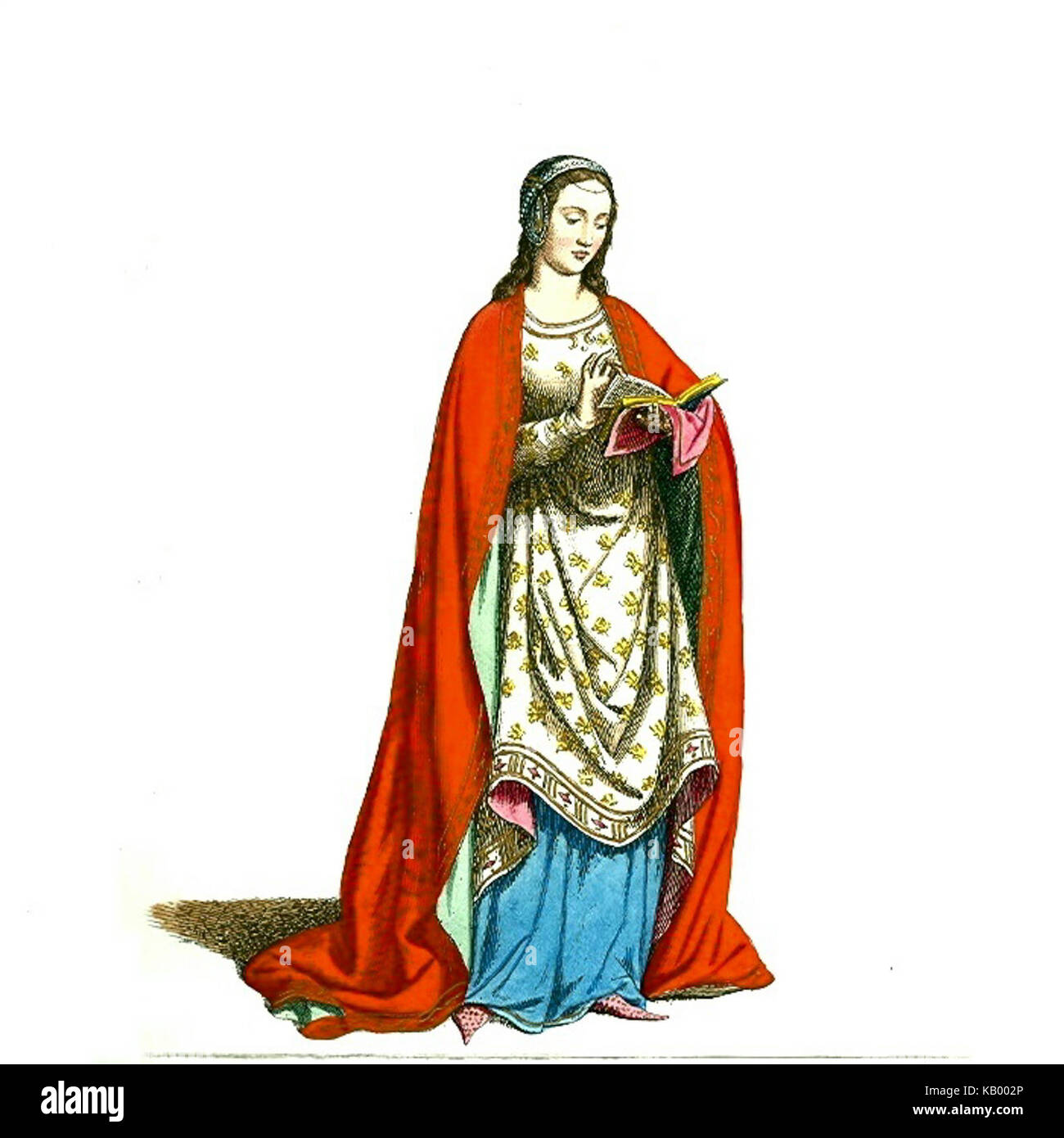 Femme en costume ou robe médiévale (22) Banque D'Images
