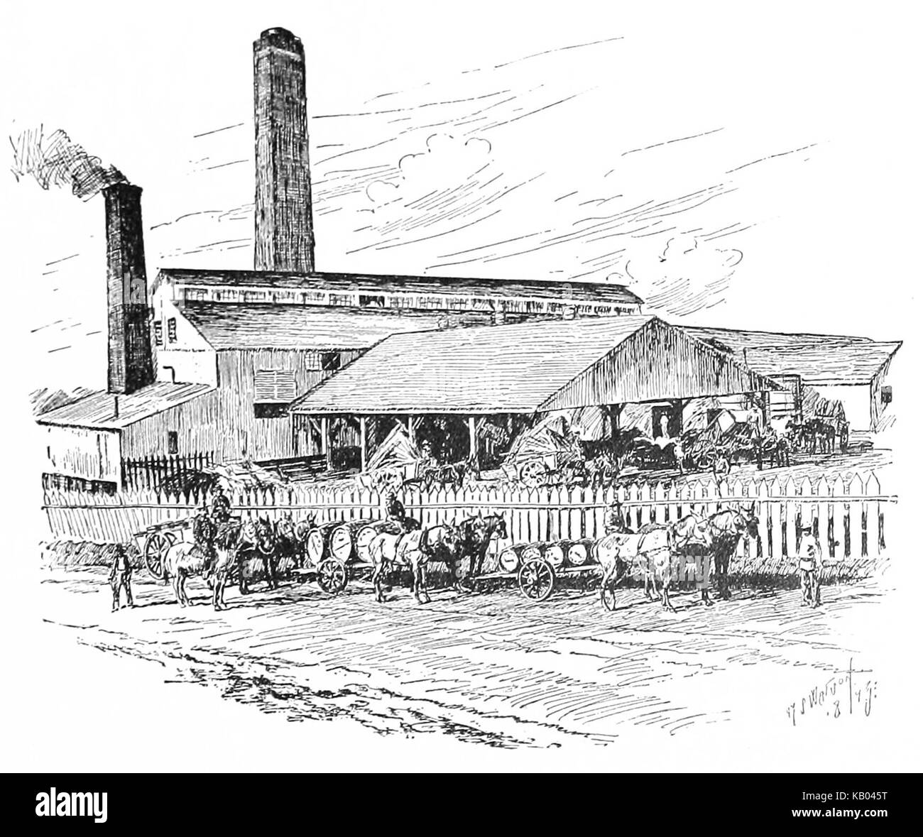 La Cabane à sucre, par Henry Watson d'été Banque D'Images