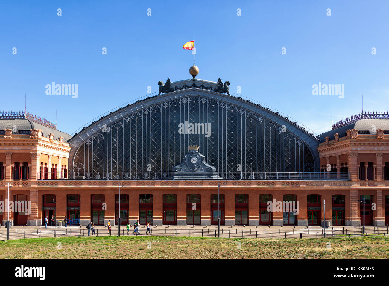 Façade de la gare d'Atocha à Madrid, Espagne Banque D'Images