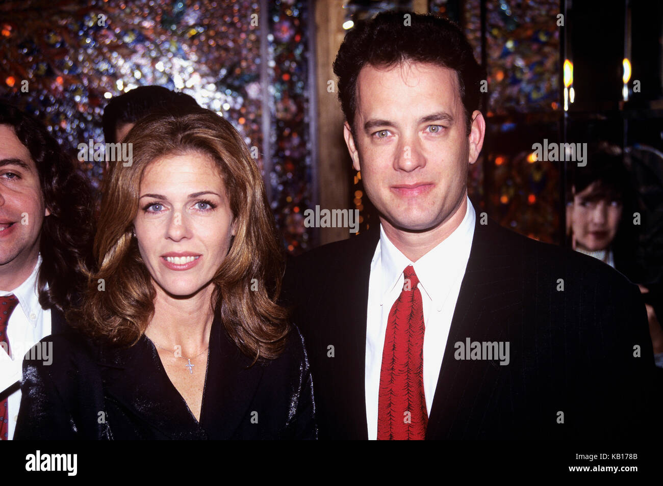 Rita Wilson et Tom Hanks assistent au Gala du Conseil national d'examen des images de mouvement à Tavern on the Green à New York en février 1995. © RTSpellman / MediaPunch Banque D'Images