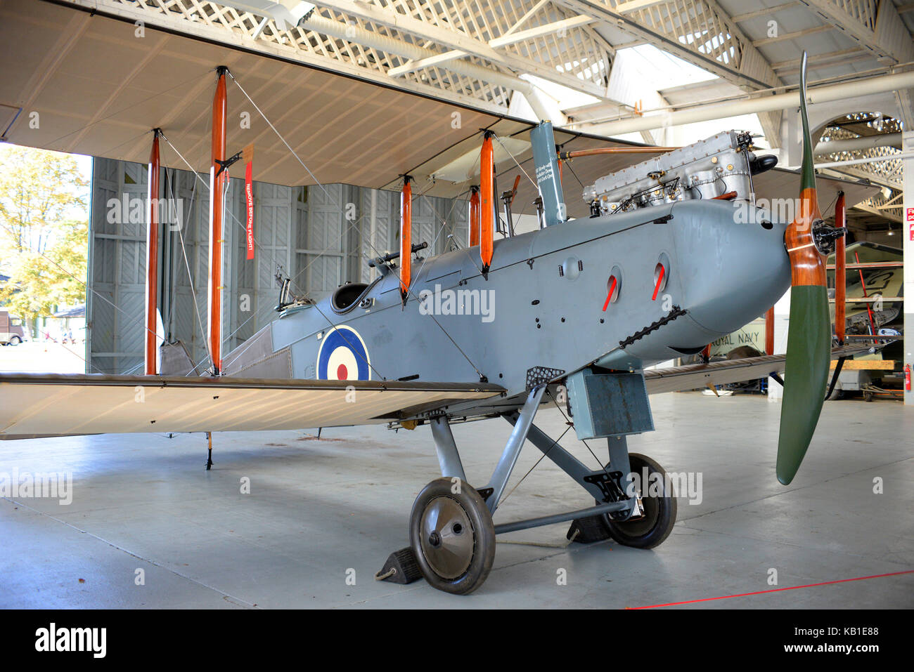Airco DH-9, plus tard connu sous le nom de Havilland DH-9 de la collection d'avions historiques à l'IWM Duxford. Bombardier biplan navigable de la première Guerre mondiale, RFC et RAF Banque D'Images