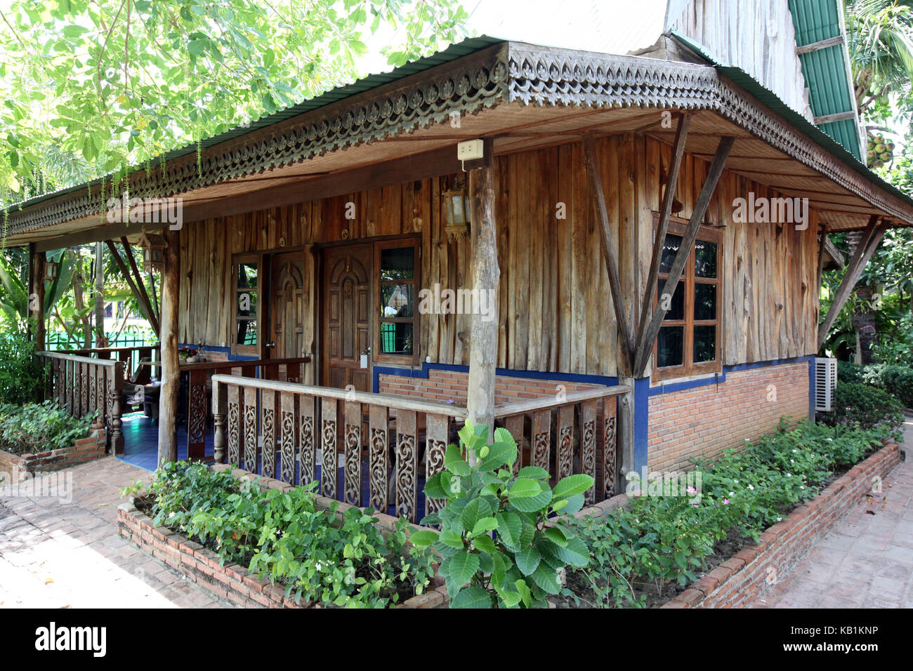 L'Asie, l'Asie du sud-est, la Thaïlande, Sukhothai, village, maison, bungalow, Banque D'Images