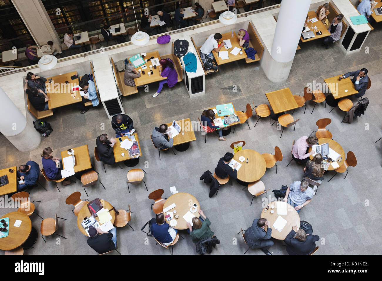 Angleterre, Londres, British Library, photo intérieure, Banque D'Images