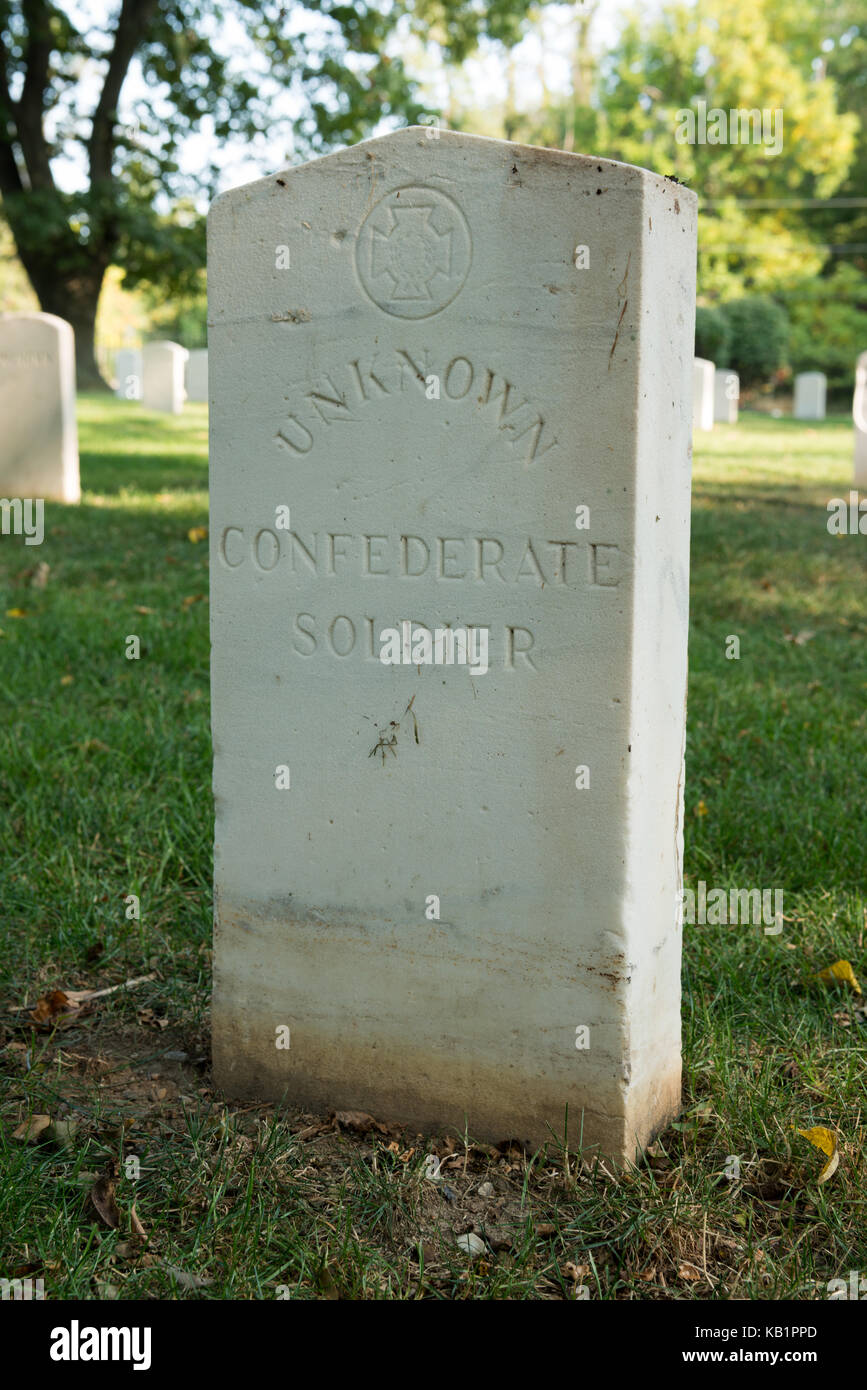 Cimetière de guerre civile sur Johnson's island grave Banque D'Images