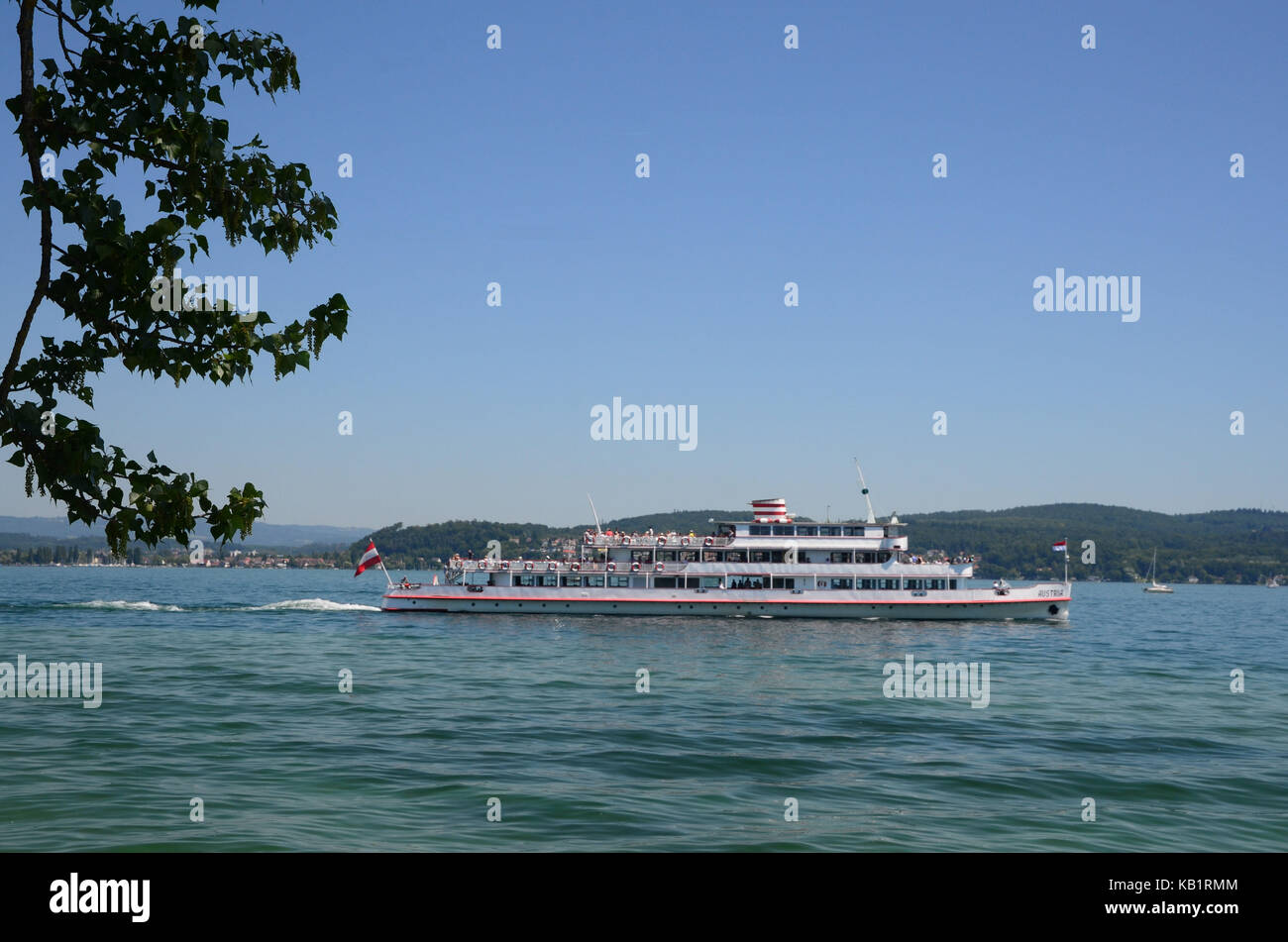 Allemagne, Bade-Wurtemberg, lac de Constance, maison de vacances de bateau, Banque D'Images