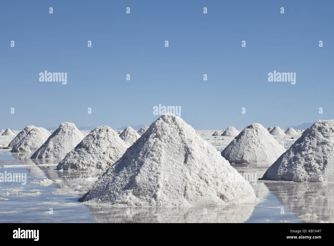 La Bolivie, Salar de Uyuni, colchani, la production de sel, Banque D'Images